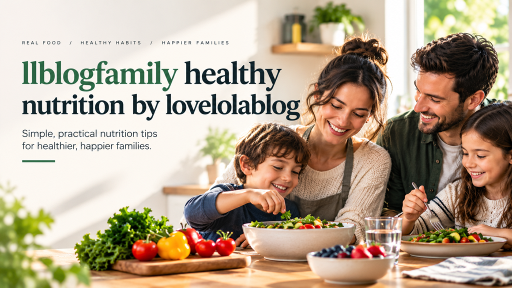 llblogfamily healthy nutrition by lovelolablog featured image showing a family enjoying fresh, healthy food together